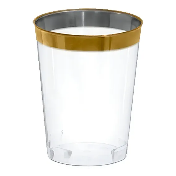 Copos Descartáveis De Luxo Gold 4 Unidades Foto 1