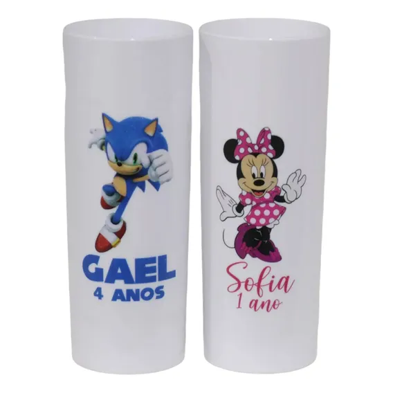 Copos Personalizados Para Festa - Kit 10 Copos. Cor Branco Foto 1