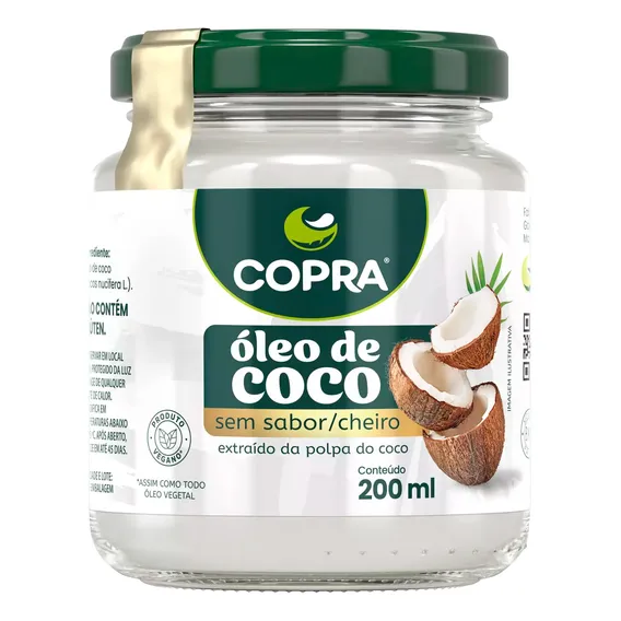 Copra 贸leo de coco sem sabor 200mL Foto 1