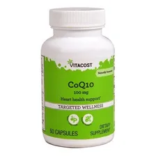 Coq10 Coenzima Q10 Ubiquinona 100mg 60 Cápsulas Vitacost Importado Foto  mini 1