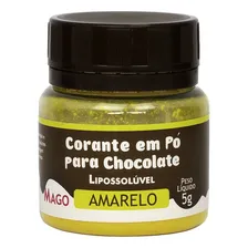 Corante Em Pó Para Chocolate Lipossolúvel Amarelo 5g Mago Foto mini 1