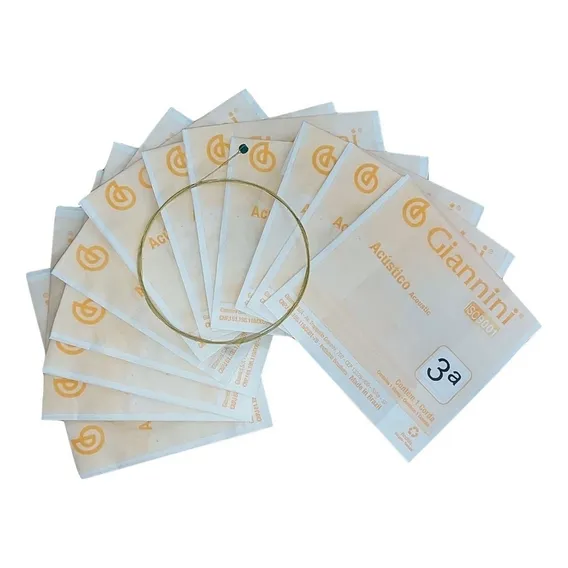 Corda Avulsa Giannini Violão Aço Bronze 3ª Sol Kit Com 6 Un Foto 1