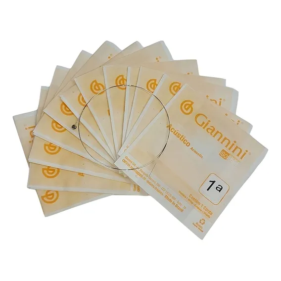Corda Avulsa Giannini Violão Aço 1ª Mi Kit Com 12 Foto 1