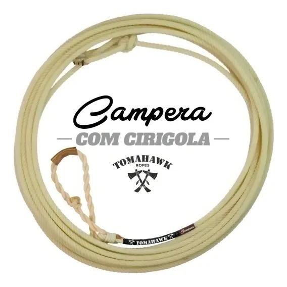 Corda Campeira Tomahawk Com Cirigola 13,6 Mts Cor Cinza Foto 1