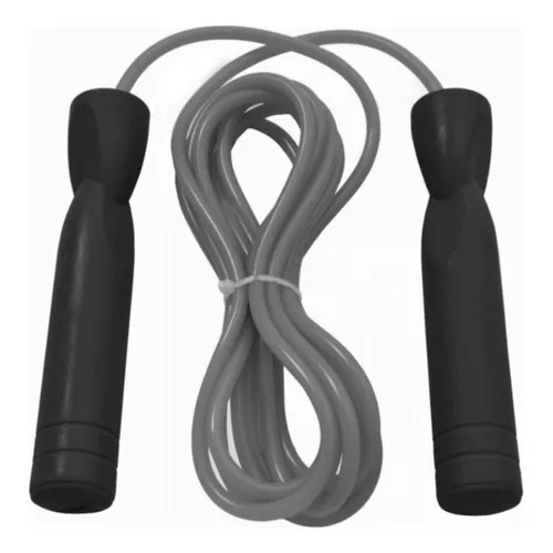 Corda Com Rolamento Pula Corda Silicone Cinza 2,65m Foto 1
