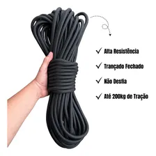 Corda De Nylon 10mm Com 30 Metros Amarrar Carga Resistente Pesca Nautica Foto mini 3