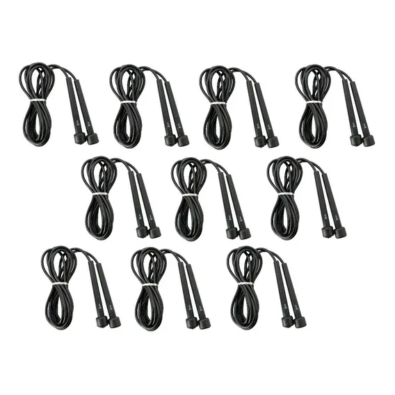 Corda De Pular Kit Com 10 Speed Rope Ajustável Agilidade Pvc Foto 1