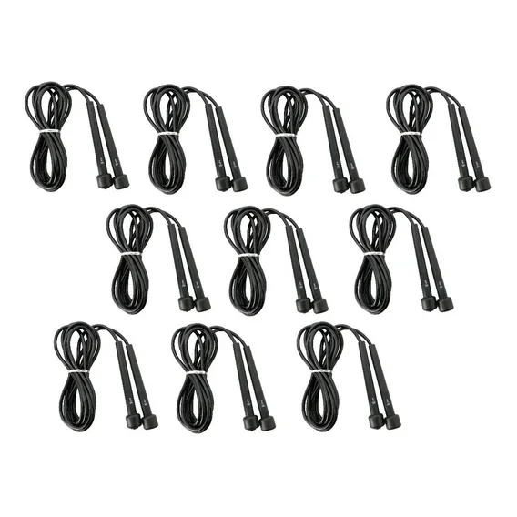 Corda De Pular Kit Com 10 Speed Rope Ajustável Agilidade Pvc Foto 1