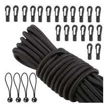Corda Elástica de Choque de 1/4 Polegadas x 15,8 M com Bolas e Ganchos, Corda Elástica de Nylon para Caiaque, Corda Elástica e Correia de Reboque para Cadarços, Roupas, Mochilas e Mochilas Foto mini 1