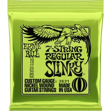 Corda Encordoamento para Guitarra 7 Cordas Ernie Ball 2621 7 Strings 10-56 Foto  mini 1