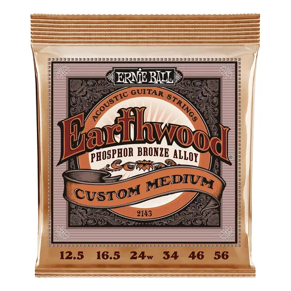 Corda Ernie Ball 012.5 Earthwood Phosphor Bronze P/ Violão Foto 1