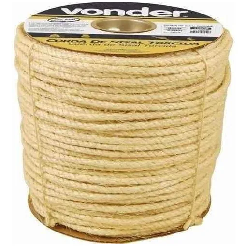 Corda Fio Sisal Natural Rolo 6mm X 400m 3 Pernas Foto 1