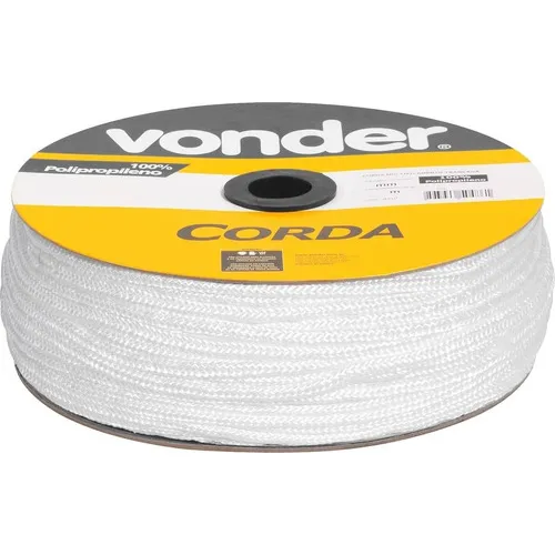 Corda Multifil Trançada 6mm X 165m Branca Carretel Vonder Foto 1
