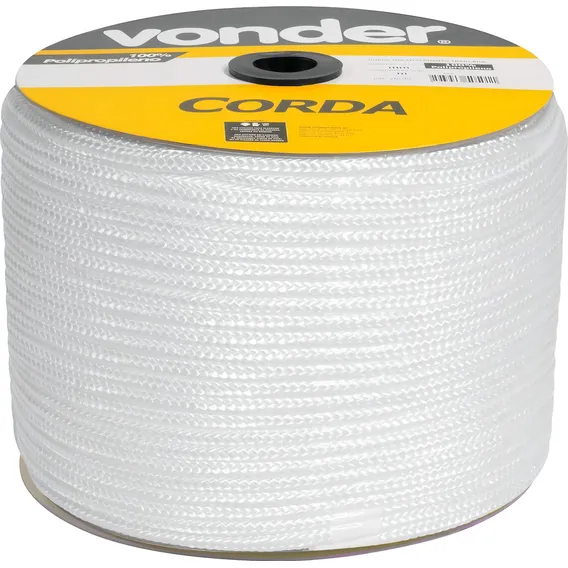 Corda Multifilamento Trançada 10mmx190m Vonder Branco Foto 1