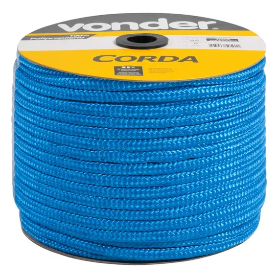 Corda Multifilamento Trançada 8 Mm C/ 258 Mts Vonder Cor Azul Foto 1