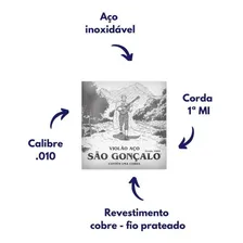 Corda P/violao 1a Mi Aço 010 C/ Bolinha Sao Goncalo 11030 Foto mini  2