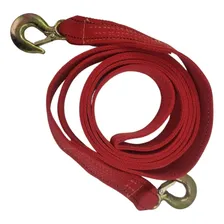 Corda Para Reboque Com Gancho 4mts 5ton Poliéster Vermelho Foto mini 1