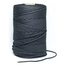 Corda Preta 2mm Poliéster Trançada 1kg Resistente Amarração Foto mini 1
