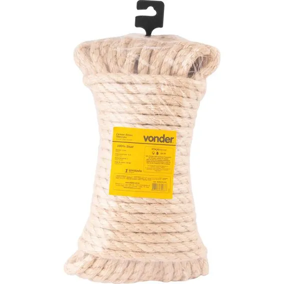 Corda Sisal 12mmx15m Cartela - Vonder Foto 1