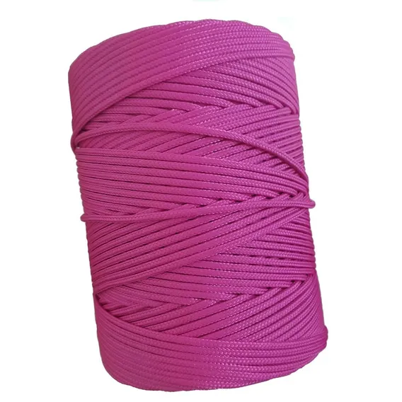 Corda Trançada 2,0mm (seda) Cordaville - Rolo Com 448 Metros Cor Rosa Foto 1