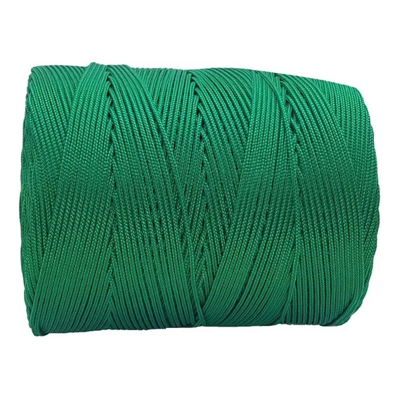 Corda Trançada 3,0mm (seda) Cordaville - Rolo Com 207 Metros Cor Verde Bandeira Foto 1