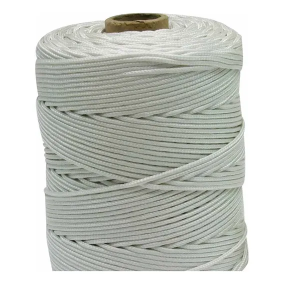 Corda Trançada De Polipropileno 1kg +- 470m 2mm Cor Branco Foto 1