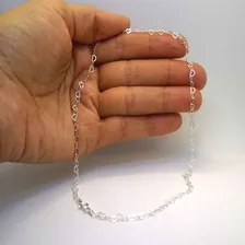 Cordão Chocker Prata 925 Jóia Legítima Coração Vazado 40 Cm Cor Prateado Foto mini  2