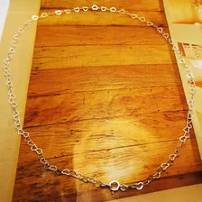 Cordão Chocker Prata 925 Jóia Legítima Coração Vazado 40 Cm Cor Prateado Foto mini 4