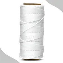 Cordão Encerado 1mm - Fio Cordone Branco - 100 Metros - Brx Foto  mini 1