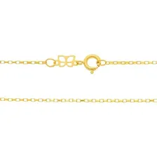 Cordão Rommanel Veneziana Longa 50cm Banhado Ouro 18k Com Cor Dourado Foto  mini 1