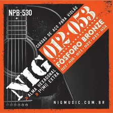 Cordas De Violão Aço 012 Nig Npb530 Fósforo Bronze Foto  mini 1