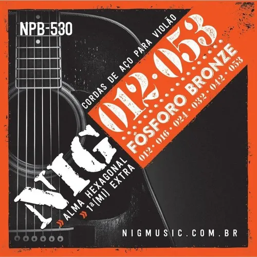 Cordas De Violão Aço 012 Nig Npb530 Fósforo Bronze Foto 1