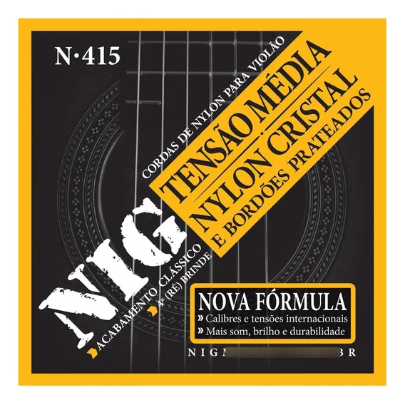 Cordas De Violão Nylon Nig N415 Encordoamento Tensão Média Foto 1