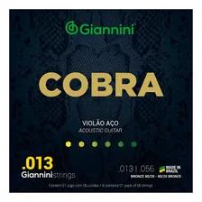 Cordas Giannini Violão 013 Nanotec Ca82m Aço Foto mini 1
