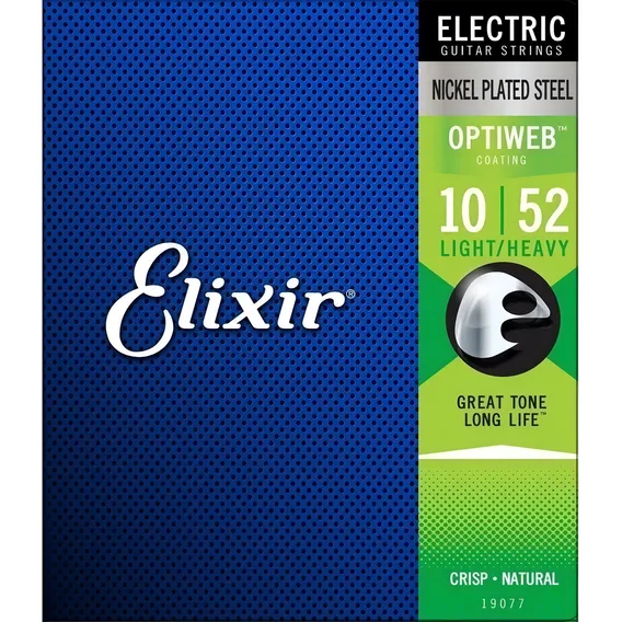 Cordas Guitarra 010 Light Heavy Revestimento Optiweb Elixir Foto 1