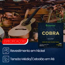 Cordas Viola Caipira Cobra Tensão Media Giannini Niquel Foto mini 2
