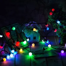 Cordão 40 Leds Rgb Bolinhas Coloridas Fio Verde 110v Foto mini 4