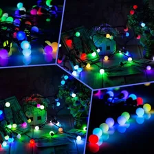 Cordão 40 Leds Rgb Bolinhas Coloridas Fio Verde 110v Foto mini 2