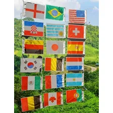 Cordão 7 Metros Bandeirinhas Metalizadas Países Festa Nações Foto mini 3