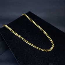 Cordão Corrente Aço Dourado Banhado 3mm 60cm Foto mini 3