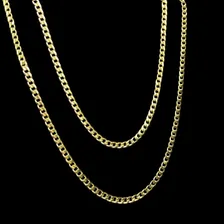 Cordão Corrente Aço Dourado Banhado 3mm 60cm Foto mini 4