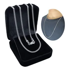 Cordão Corrente Prata 925 Grumet 70cm Escamada Fina 2mm Luxo Cor Prata 925 LegÃtima Foto mini 1