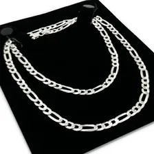 Cordão Em Prata 925 LegÃtima 3x1 Grumet 70cm Corrente Maciça Foto mini 2
