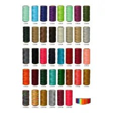 Cordão Encerado 1mm - Fio Cordone - 100m - Diversas Cores Cor 310 - Preto Foto mini  3