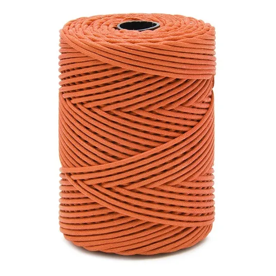 Cordão Encerado De Algodão Danitex 2mm Com 100mts Cor 3326- Laranja Foto 1