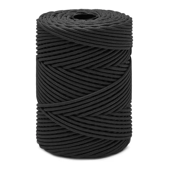 Cordão Encerado De Algodão Danitex 2mm Com 100mts Cor 9989- Preto Foto 1
