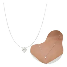 Cordão Feminino Prata 925 45cm + Ponto Luz Coração Foto mini 1
