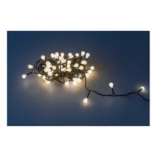 Cordão Led Varal 100 Bolinhas 8 Funções Fio Verde 3cor 220v Luzes Branco Quente Foto mini  2