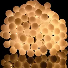 Cordão Led Varal 100 Bolinhas 8 Funções Fio Verde 3cor 220v Luzes Branco Quente Foto mini  3