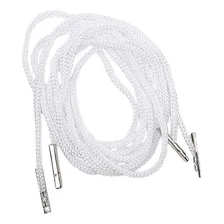 Cordão Para Crachá Credencial Nylon Com Ponteira C/100 Cor Branco Foto mini 1